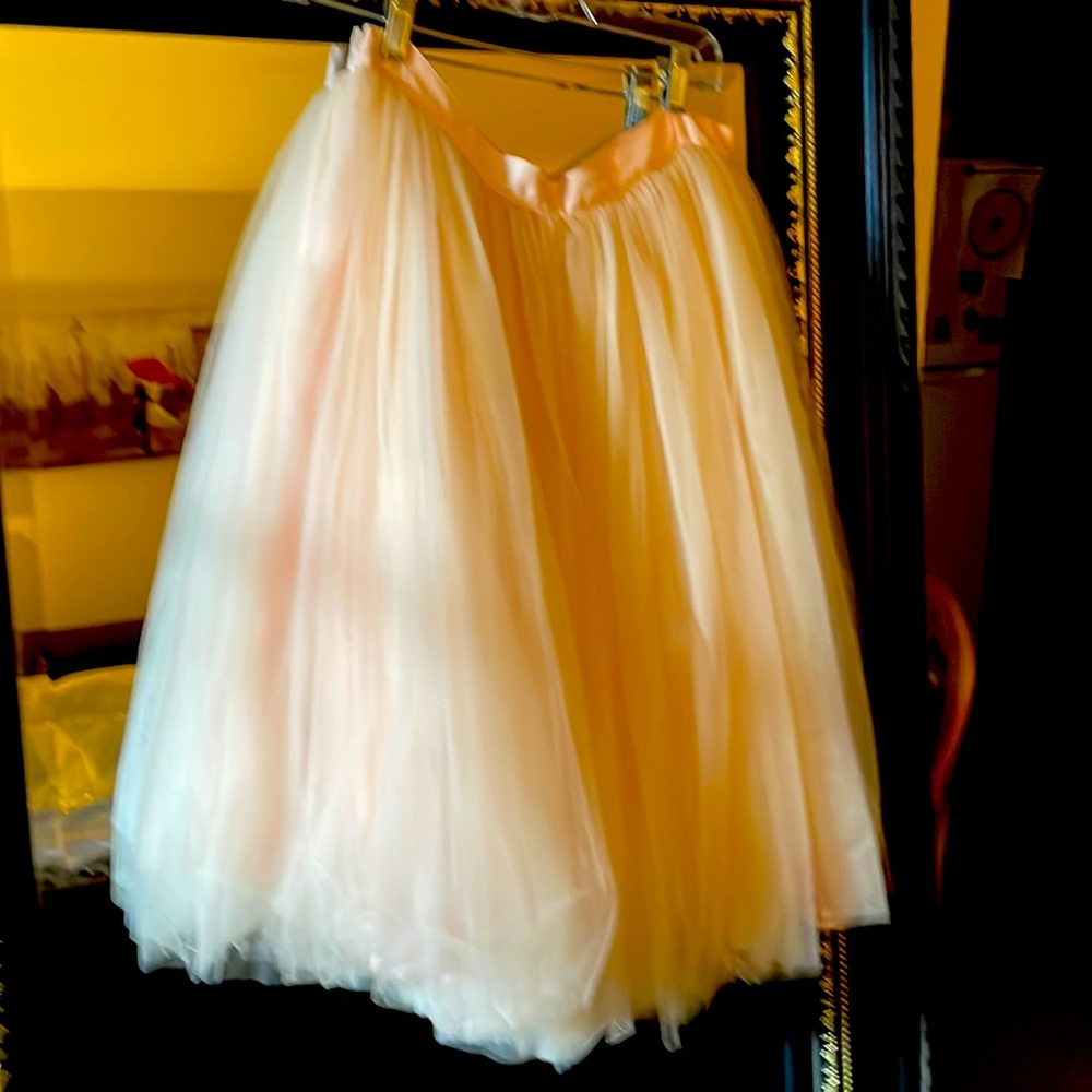 Baby pink tulle skirt Large